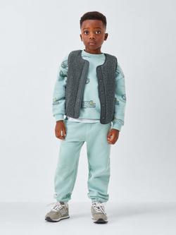 John Lewis Kids' Borg Gilet, Grey - view 2, Grey