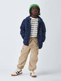 John Lewis Kids' Quilted Packaway Jacket, Navy - view 2, Navy