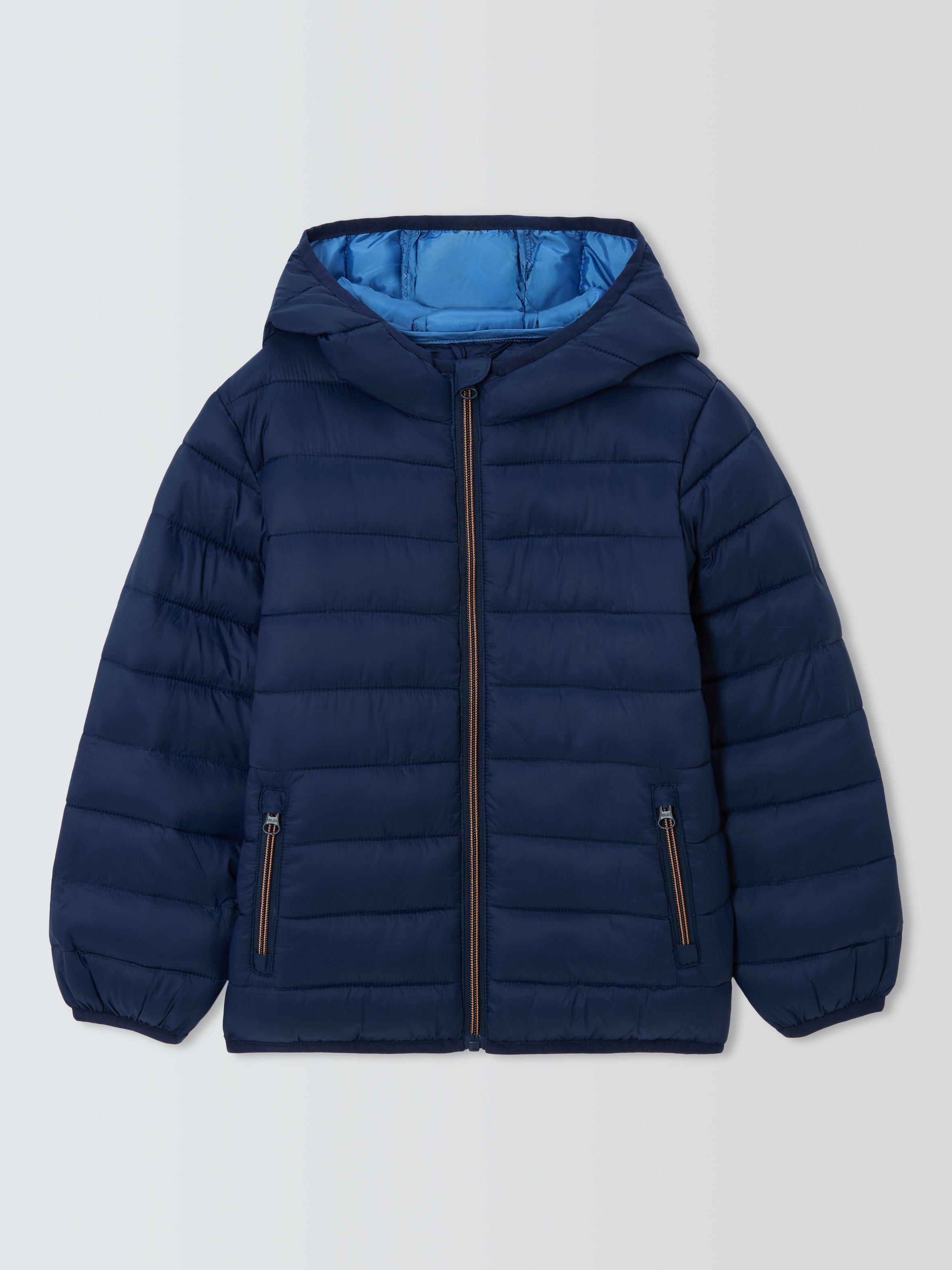 Product image 3 of 8, which shows John Lewis Kids' Quilted Packaway Jacket, Navy, 3 years