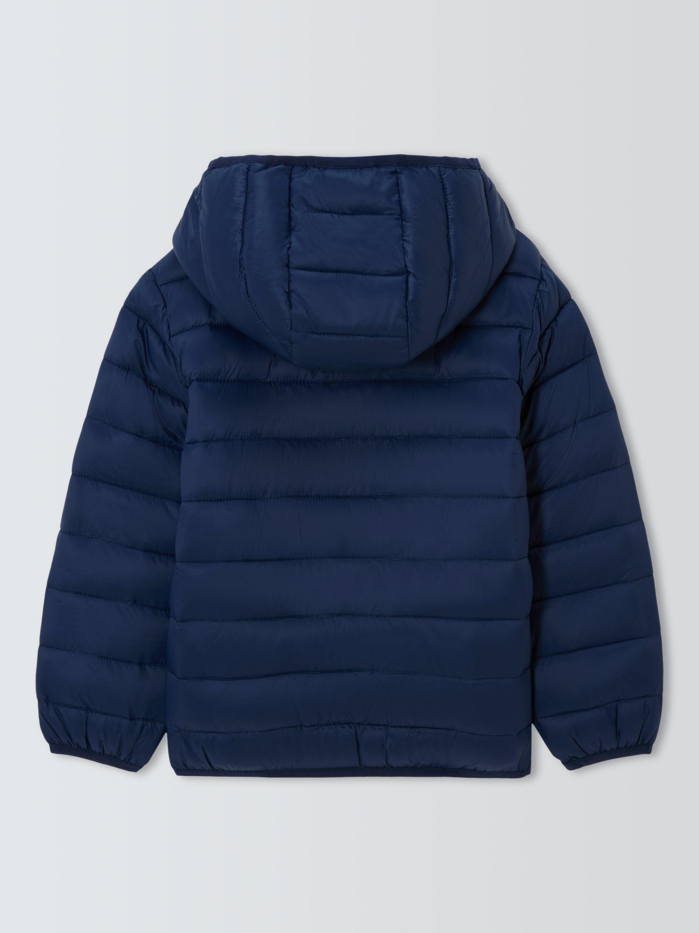 Product image 5 of 8, which shows John Lewis Kids' Quilted Packaway Jacket, Navy, 3 years