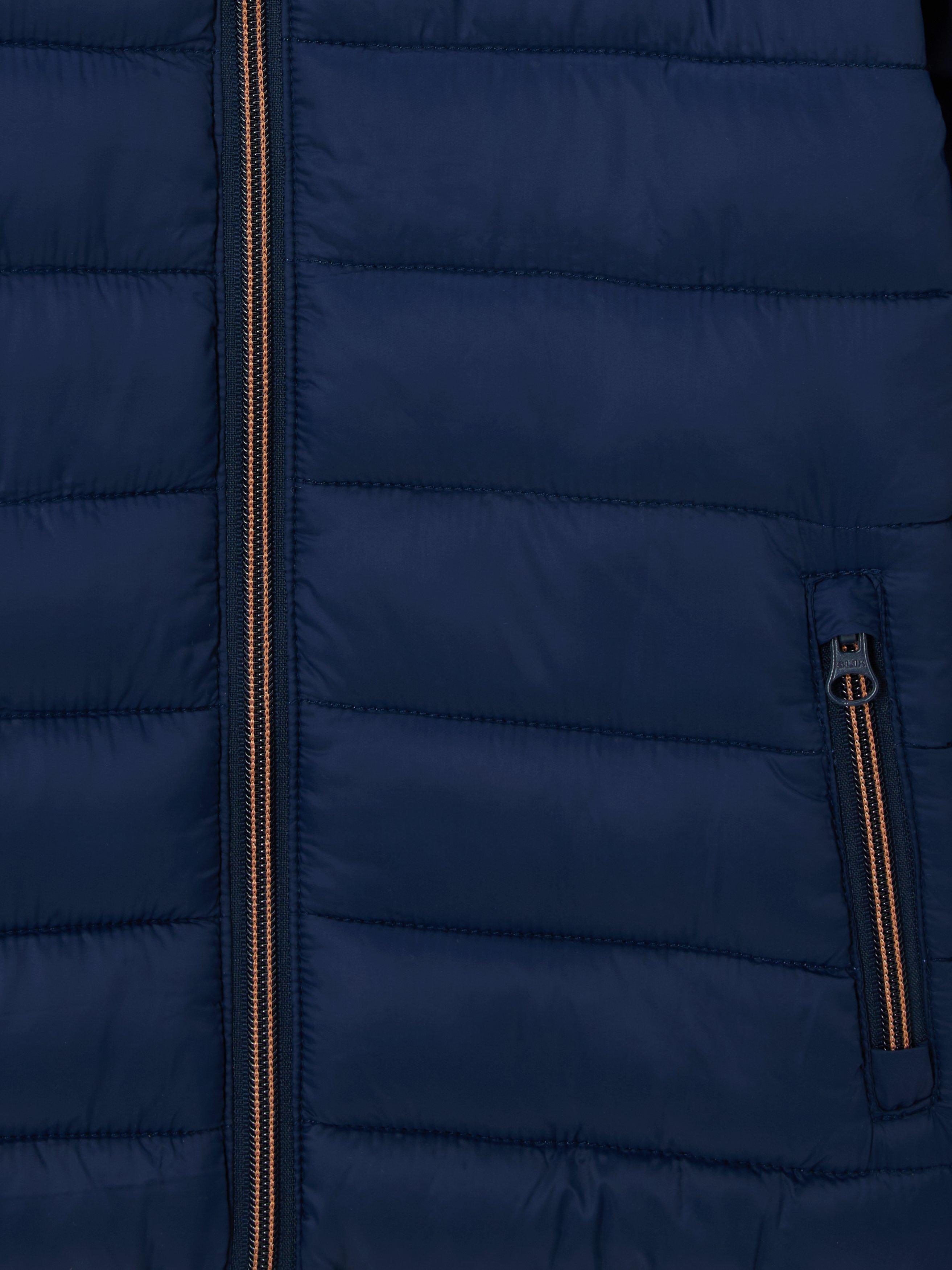 Product image 6 of 8, which shows John Lewis Kids' Quilted Packaway Jacket, Navy, 3 years