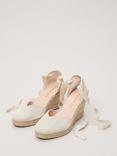 Phase Eight Suede Wedge Heel Espadrille Sandals, Ivory