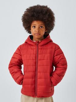 John Lewis Kids' Quilted Packaway Jacket, Chilli Oil, Chilli Oil