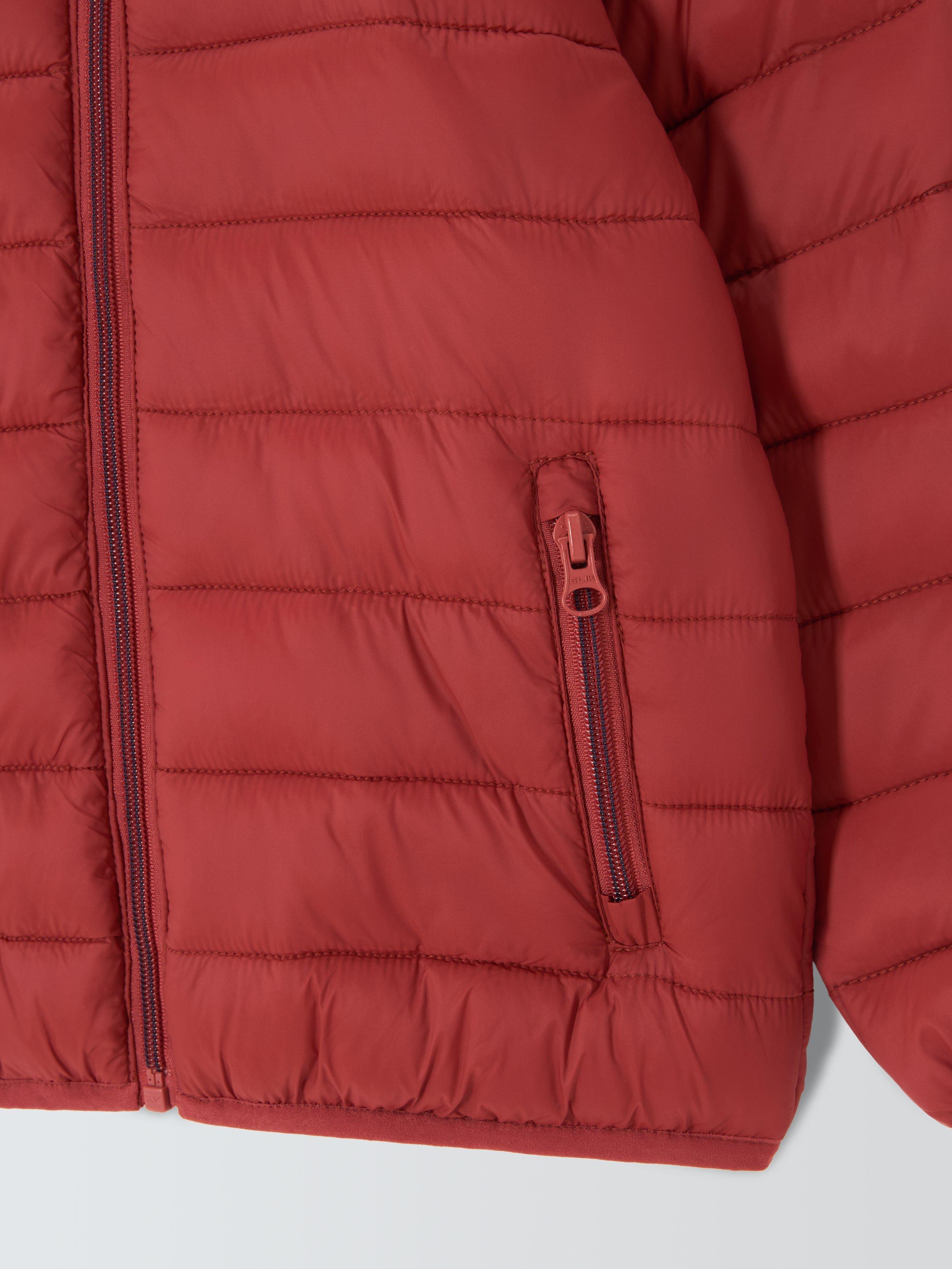 Product image 7 of 7, which shows John Lewis Kids' Quilted Packaway Jacket, Chilli Oil, 3 years