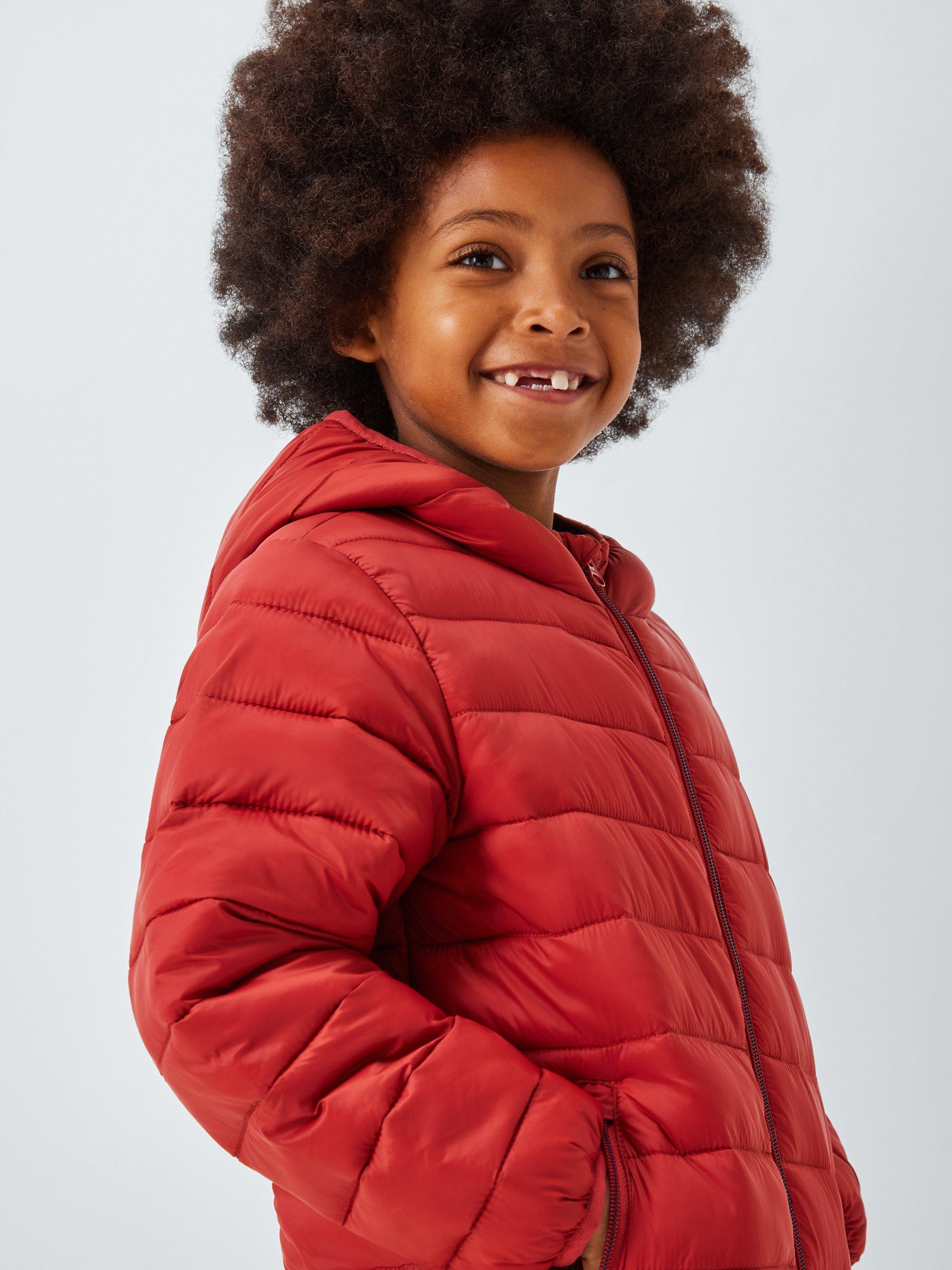 Product image 4 of 7, which shows John Lewis Kids' Quilted Packaway Jacket, Chilli Oil, 3 years