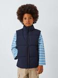 John Lewis Kids' Ripstop Quilted Gilet, Navy