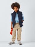 John Lewis Kids' Ripstop Quilted Gilet, Navy