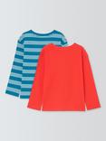 John Lewis Kids' Stripe/Dinosaur Jersey Tops, Pack of 2, Multi