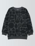 John Lewis Kids' Graphic Shapes Sweatshirt, Charcoal