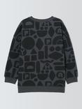 John Lewis Kids' Graphic Shapes Sweatshirt, Charcoal