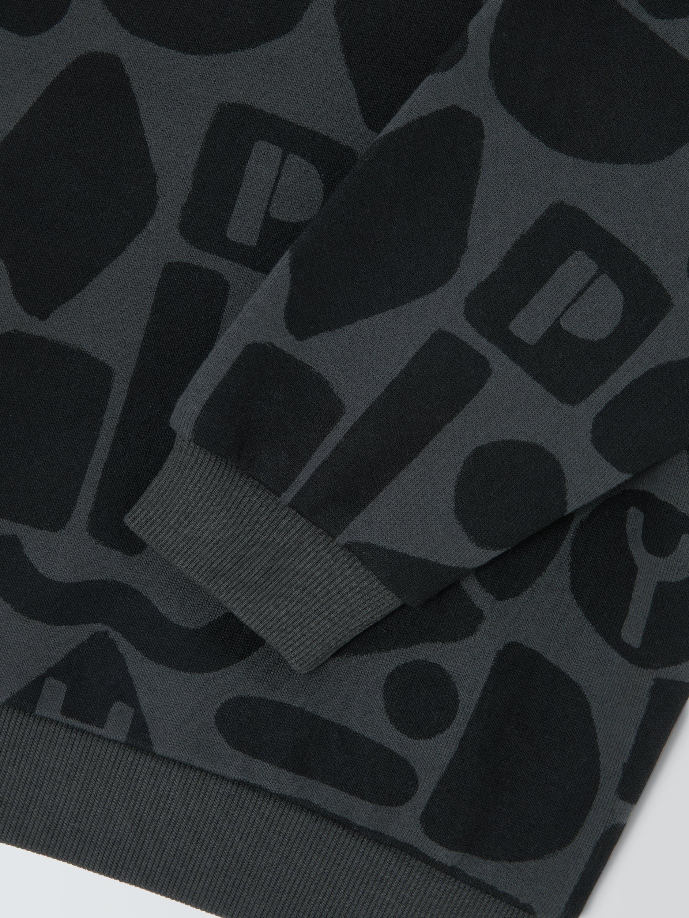 Product image 7 of 7, which shows John Lewis Kids' Graphic Shapes Sweatshirt, Charcoal, 3 years