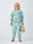 John Lewis Kids' Cat Graphic Print Sweatshirt, Light Blue