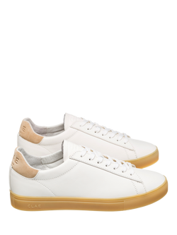 CLAE Bradley Leather Court Trainers, White/Natural Gum - view 2, White/Natural Gum