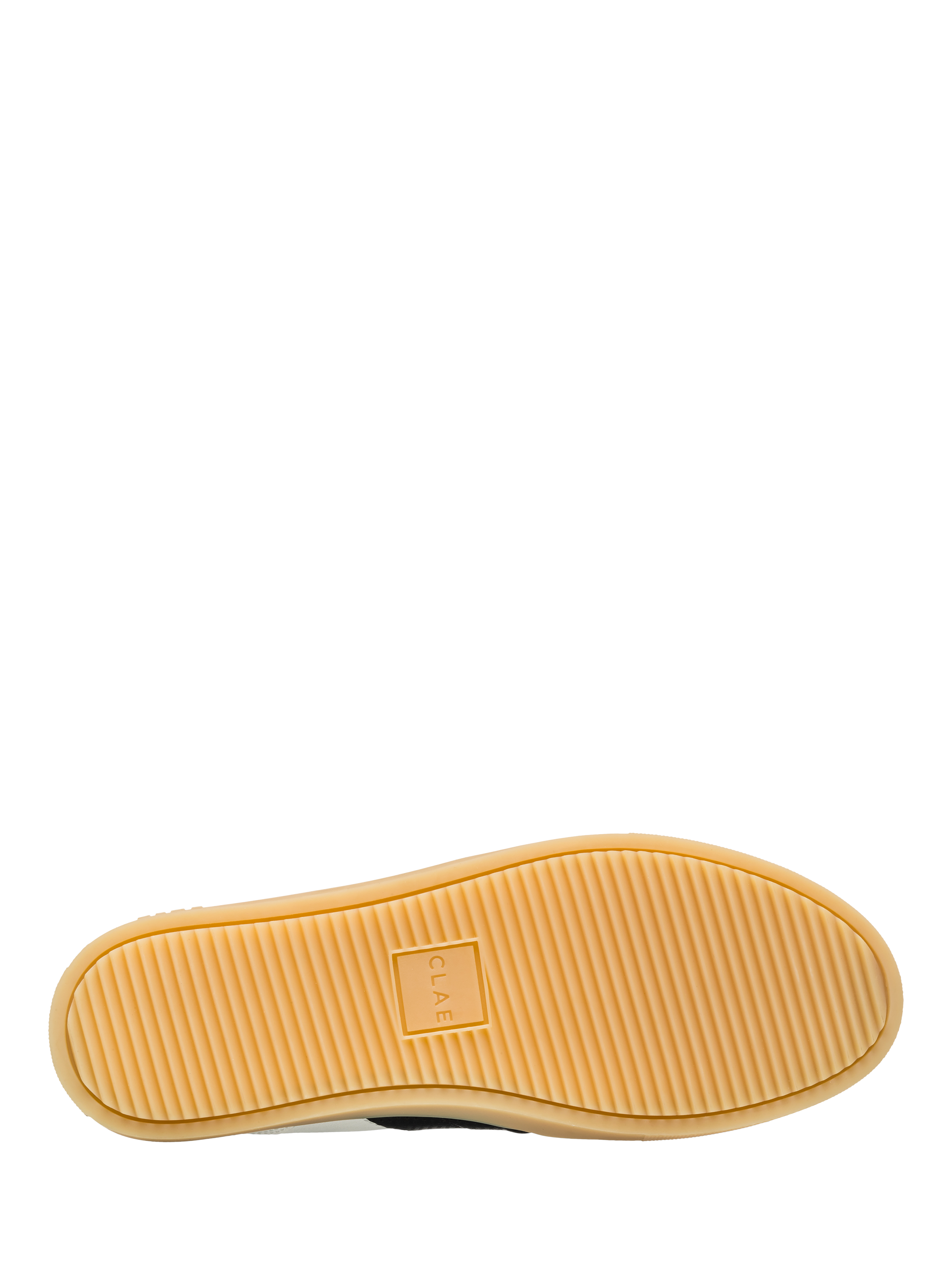 Product image 5 of 5, which shows CLAE Davis Leather Side Stripe Trainers, White/Black/Natural Gum, 4