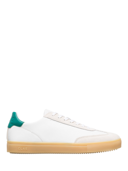 CLAE Deane Leather Trainers, Off White/Galapagos, Off White/Galapagos