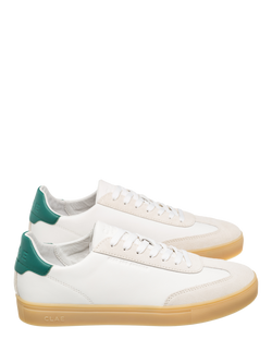 CLAE Deane Leather Trainers, Off White/Galapagos - view 2, Off White/Galapagos