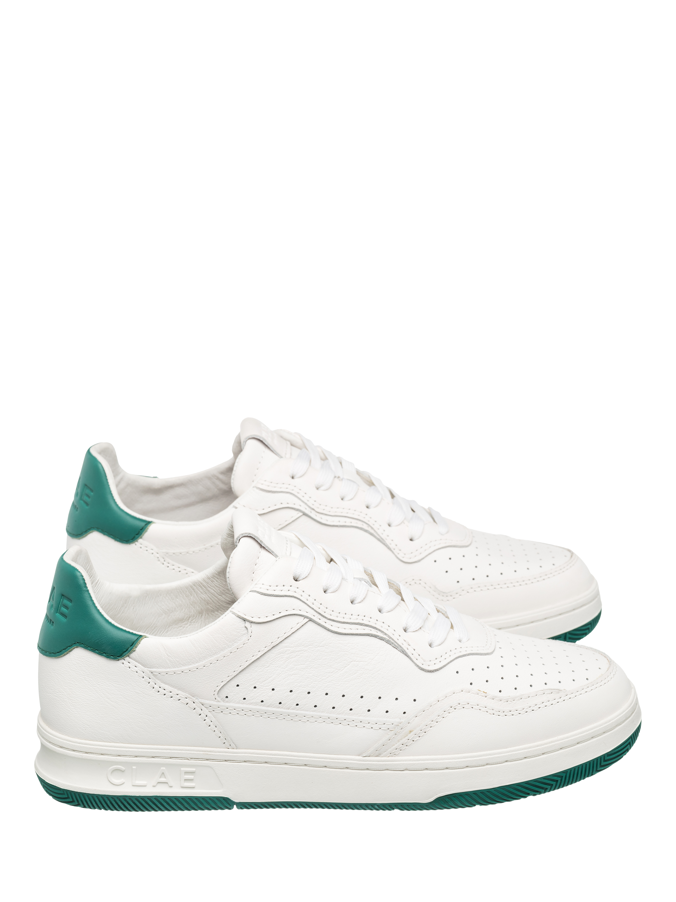 Product image 2 of 5, which shows CLAE Haywood Leather Trainers, Off White/Galapagos, 3