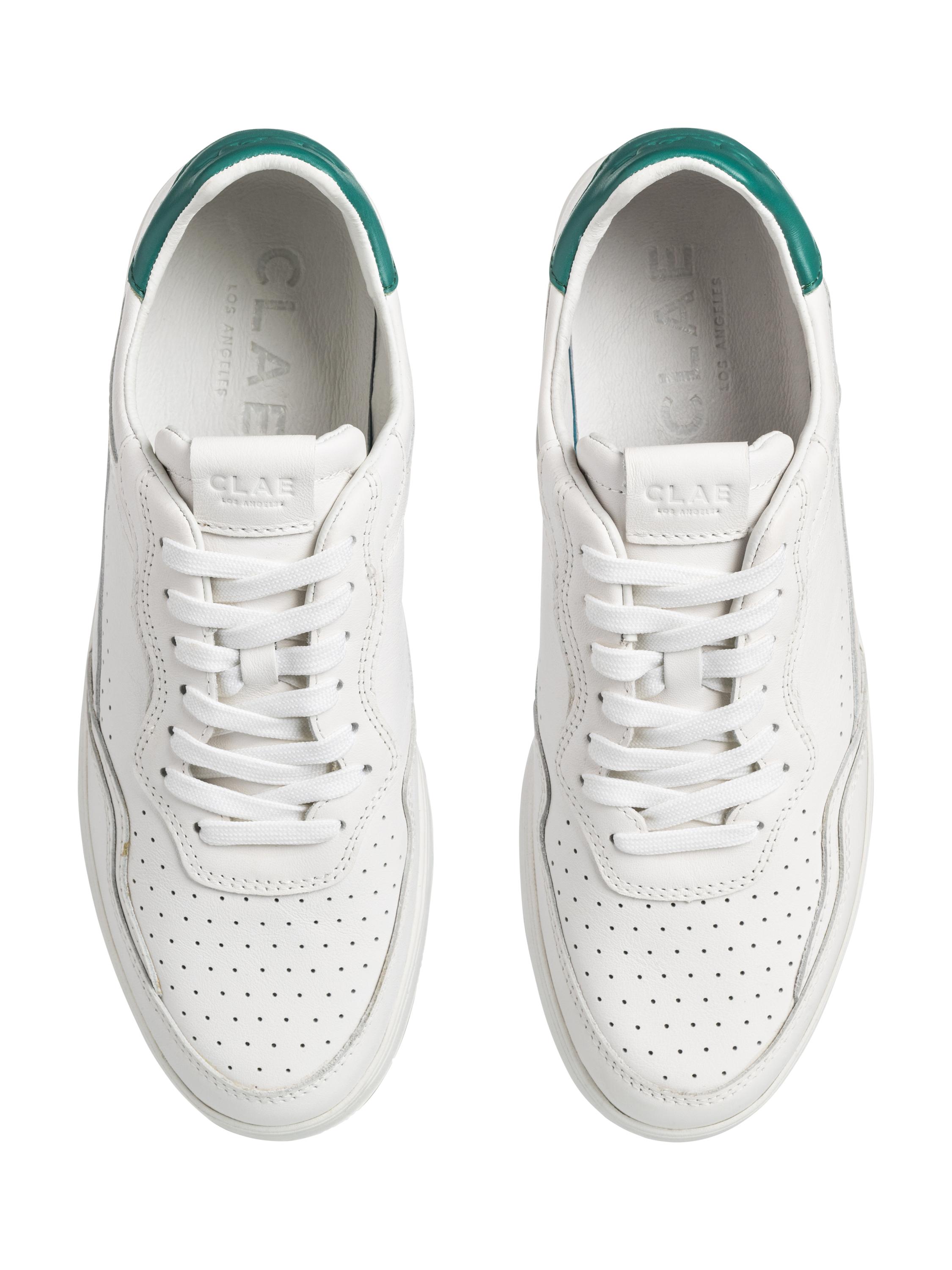 Product image 4 of 5, which shows CLAE Haywood Leather Trainers, Off White/Galapagos, 3