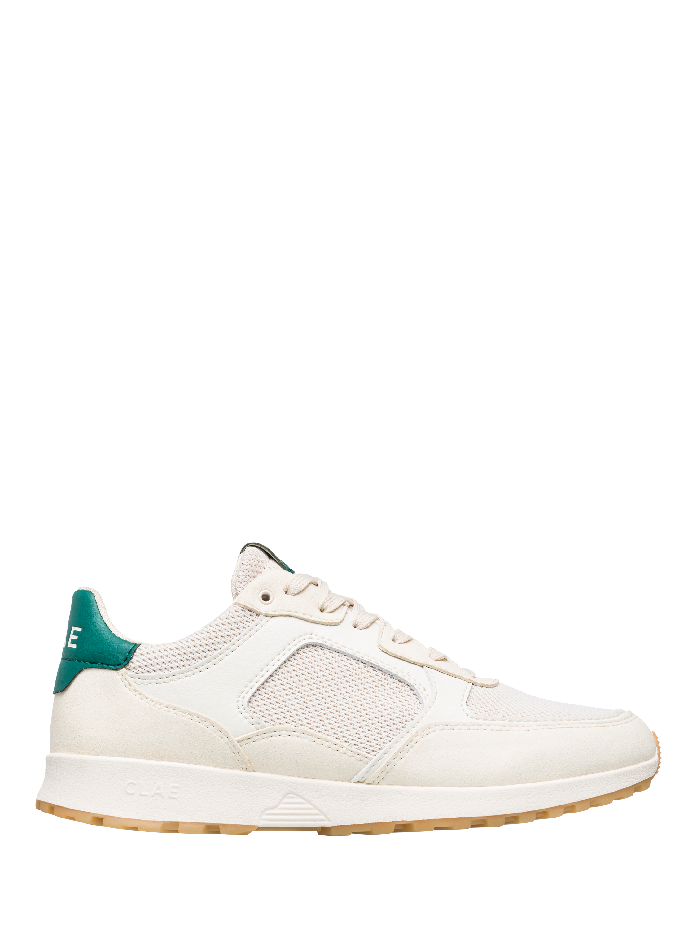 Product image 1 of 5, which shows CLAE Joshua Mesh Trainers, Off White/Galapagos, 3
