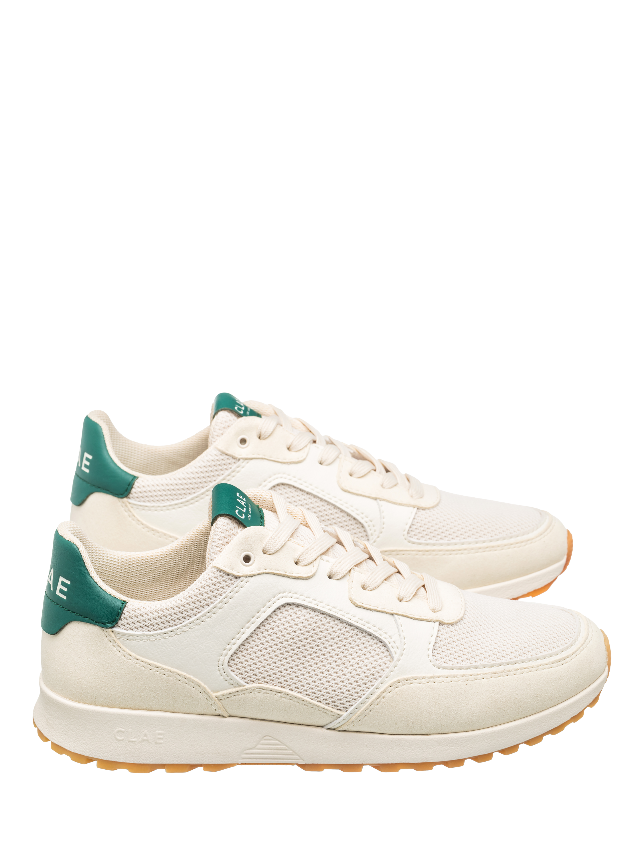 Product image 2 of 5, which shows CLAE Joshua Mesh Trainers, Off White/Galapagos, 3