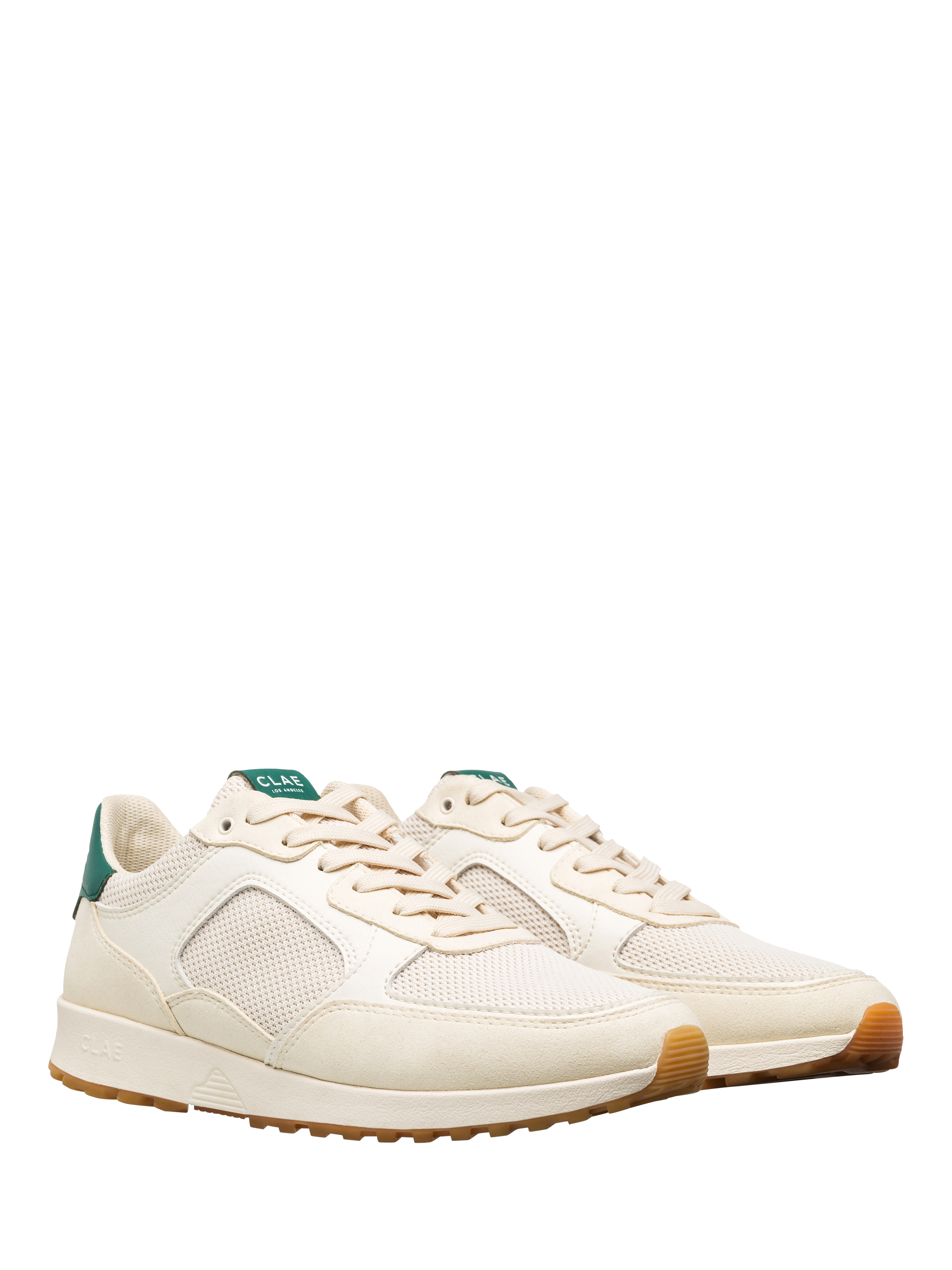 Product image 3 of 5, which shows CLAE Joshua Mesh Trainers, Off White/Galapagos, 3