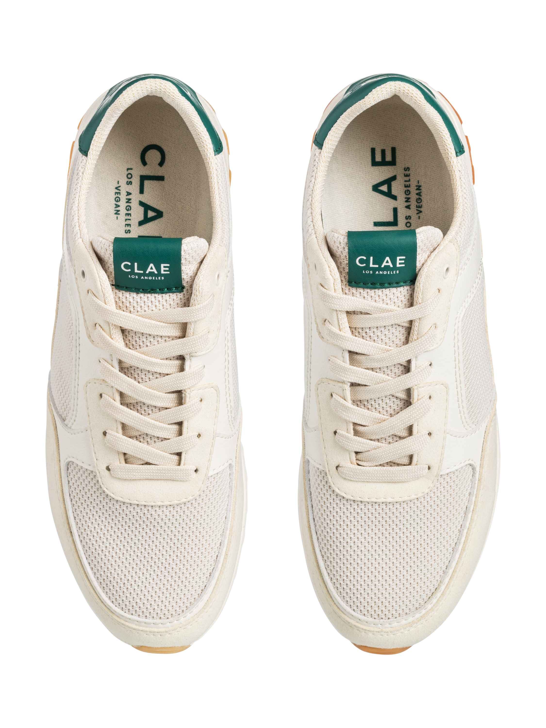 Product image 4 of 5, which shows CLAE Joshua Mesh Trainers, Off White/Galapagos, 3