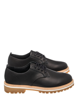 CLAE Logan Leather Derby Shoes - view 2, Antique Black