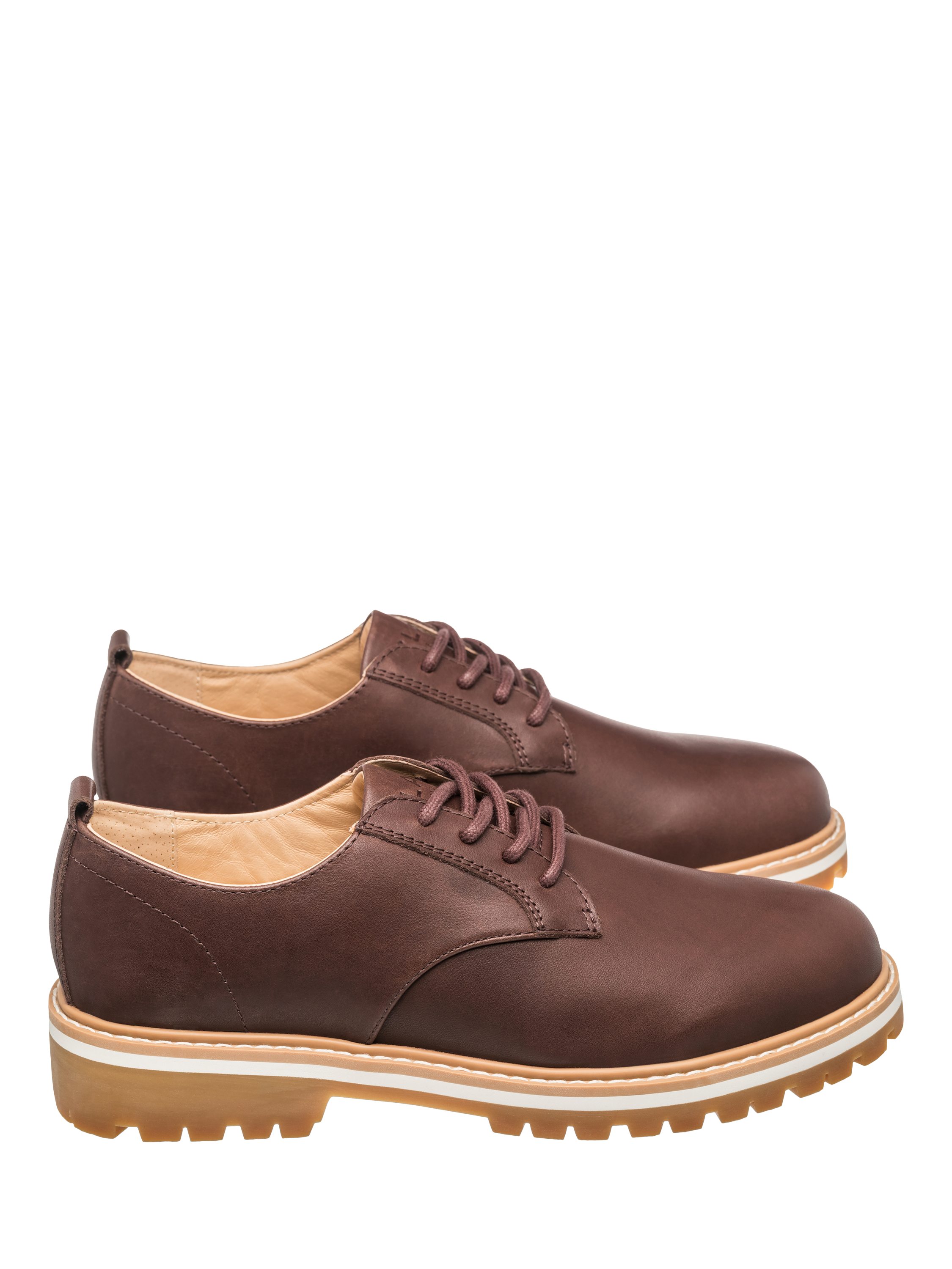 Product image 2 of 5, which shows CLAE Logan Leather Derby Shoes, Antique Brown, 6