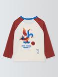 John Lewis Kids' Trouble Fox Jersey Top, Orange, Blue, Cream