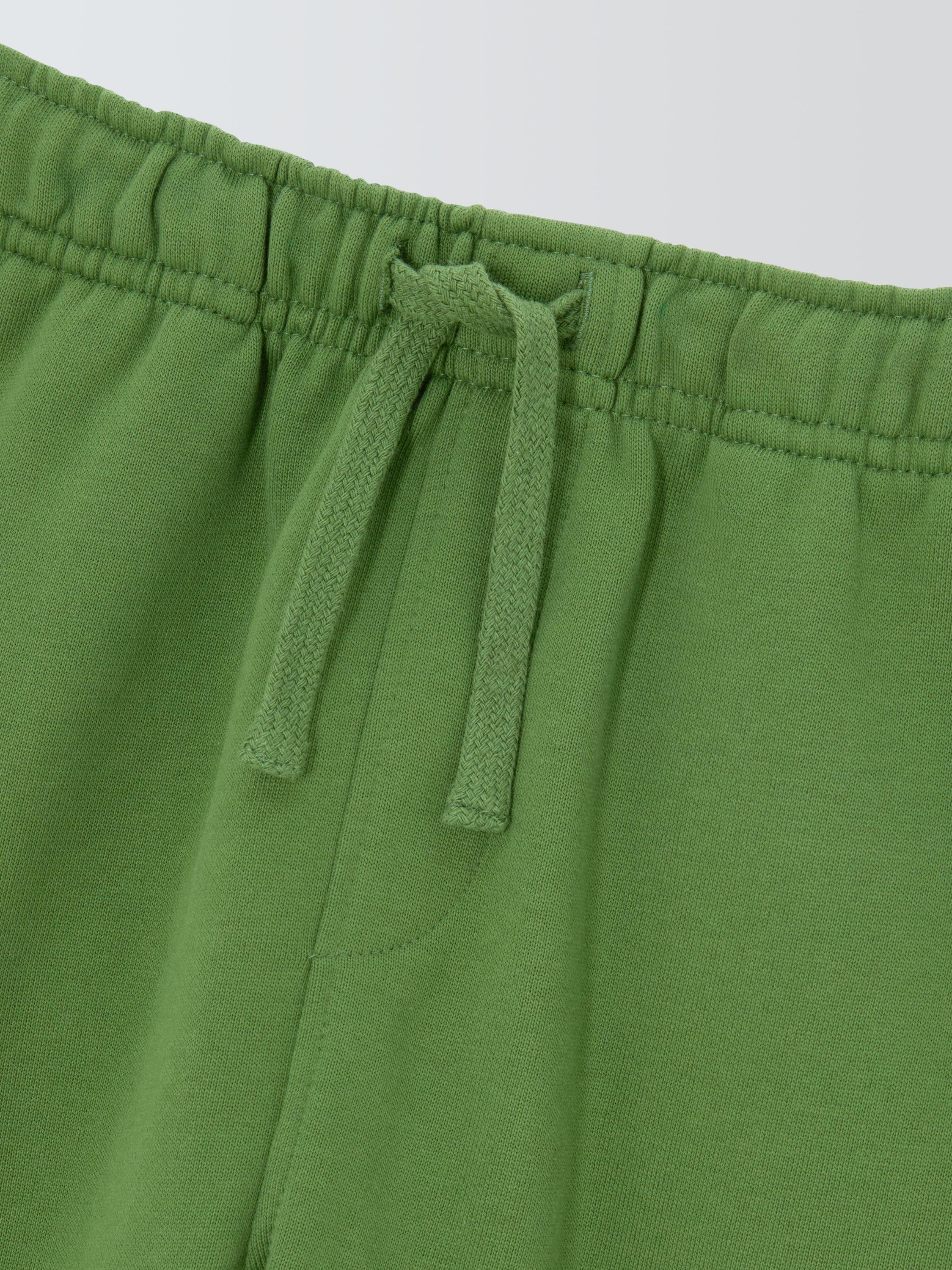Product image 7 of 7, which shows John Lewis Kids' Tapered Jersey Joggers, Green, 3 years