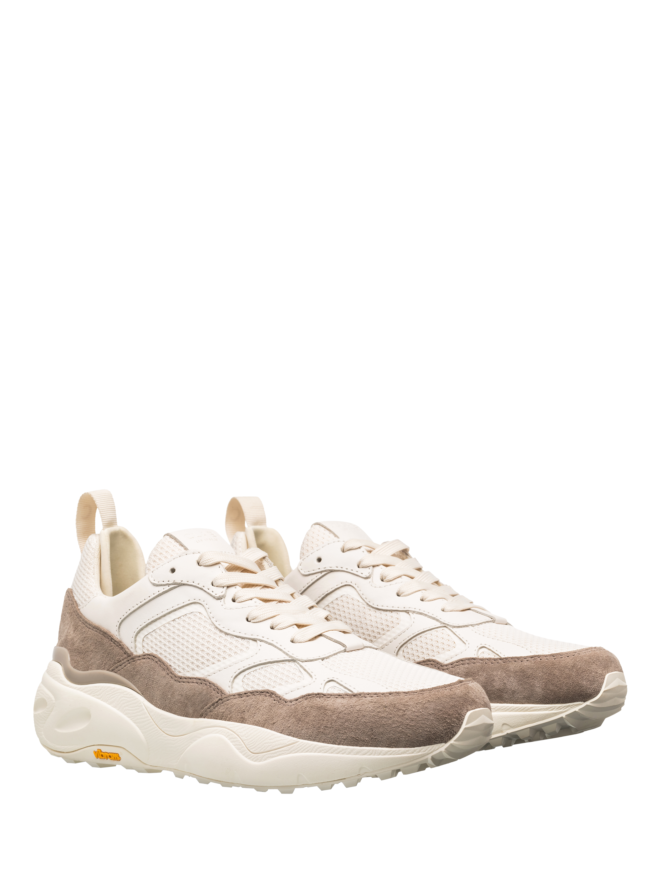 Product image 3 of 5, which shows CLAE Salazar Leather Mesh Runner Trainers, Off White/Cashmere, 4