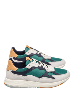 CLAE Zuma Leather Mesh Trainers, Grey/Galapagos - view 2, Grey/Galapagos