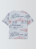 John Lewis Kids' Transport Graphic Print T-Shirt, Grey Mutli