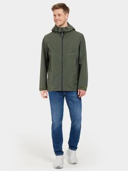 Didriksons Basil Windproof Waterproof Jacket, Black - view 2, Deep Green