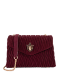 Dune Darling Quilted Floral Cross Body Bag, Burgundy
