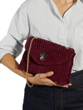 Dune Darling Quilted Floral Cross Body Bag, Burgundy