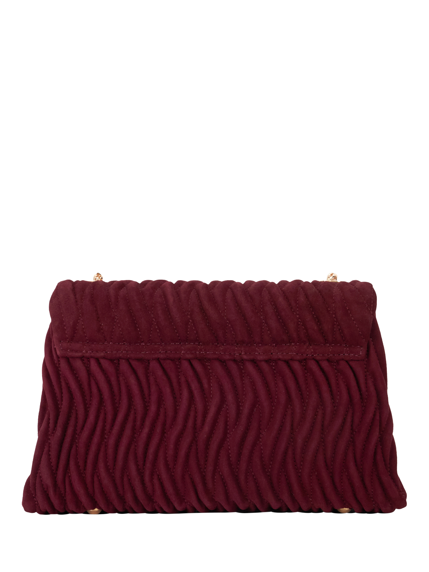 Product image 3 of 6, which shows Dune London Darling Quilted Floral Cross Body Bag, Burgundy, One Size