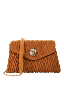 Dune London Darling Suede Handbag, Tan