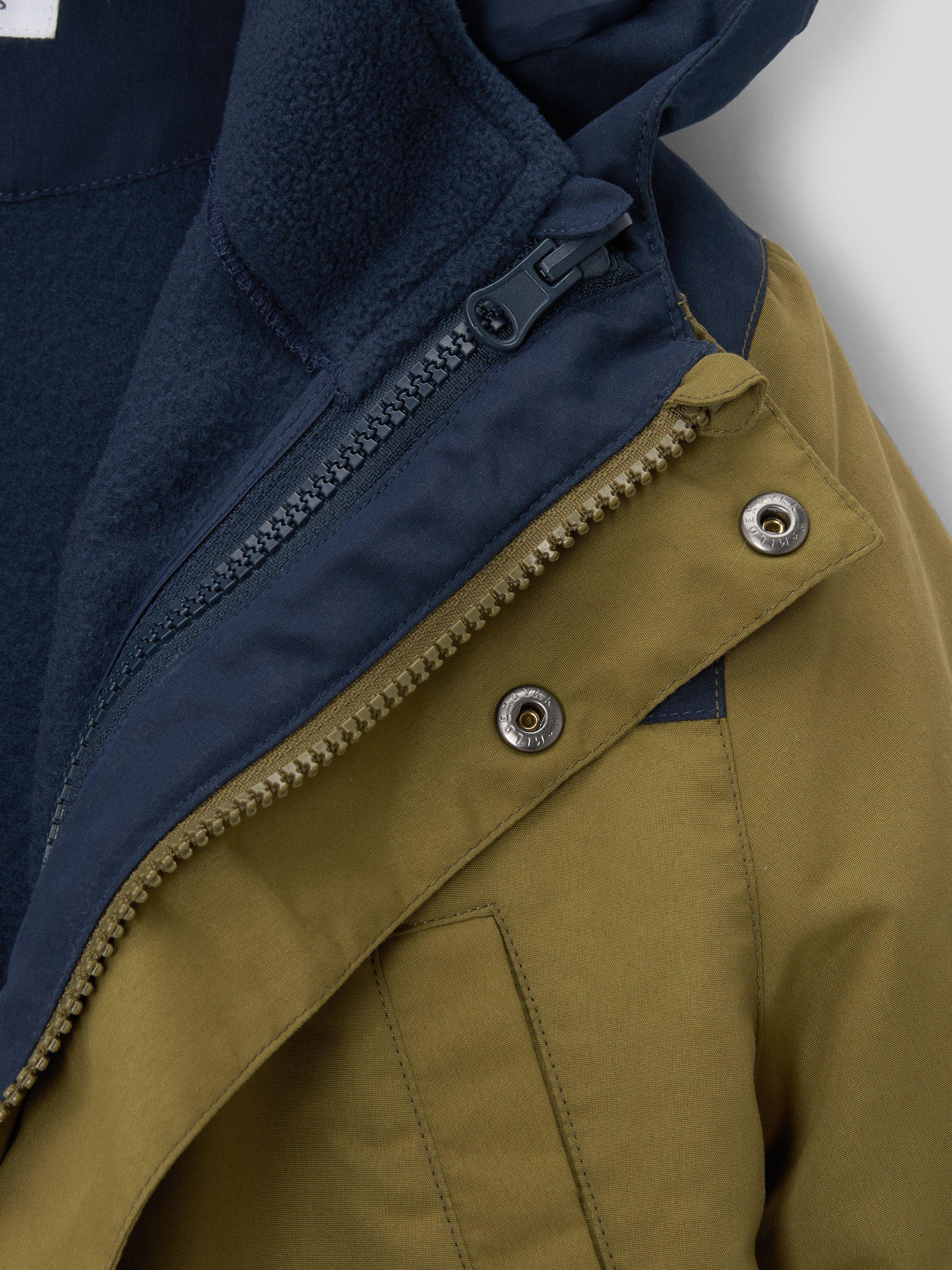 Product image 6 of 9, which shows John Lewis Kids' 2-in-1 Shower Resistant Jacket, Olive, 3 years