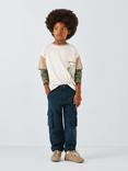 John Lewis Kids' Tiger Colour Block T-Shirt, Natural