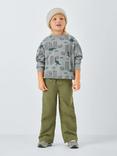 John Lewis Kids' Dinosaur City Sweatshirt, Grey Mutli