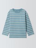 John Lewis Kids' Breton Stripe Top, Blue White Stripe