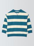 John Lewis Kids' Yarn Dyed Stripe Sweatshirt, Blue Navy