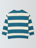 John Lewis Kids' Yarn Dyed Stripe Sweatshirt, Blue Navy