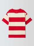 John Lewis Kids' Block Stripe T-Shirt, Red/White