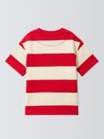 John Lewis Kids' Block Stripe T-Shirt, Red/White