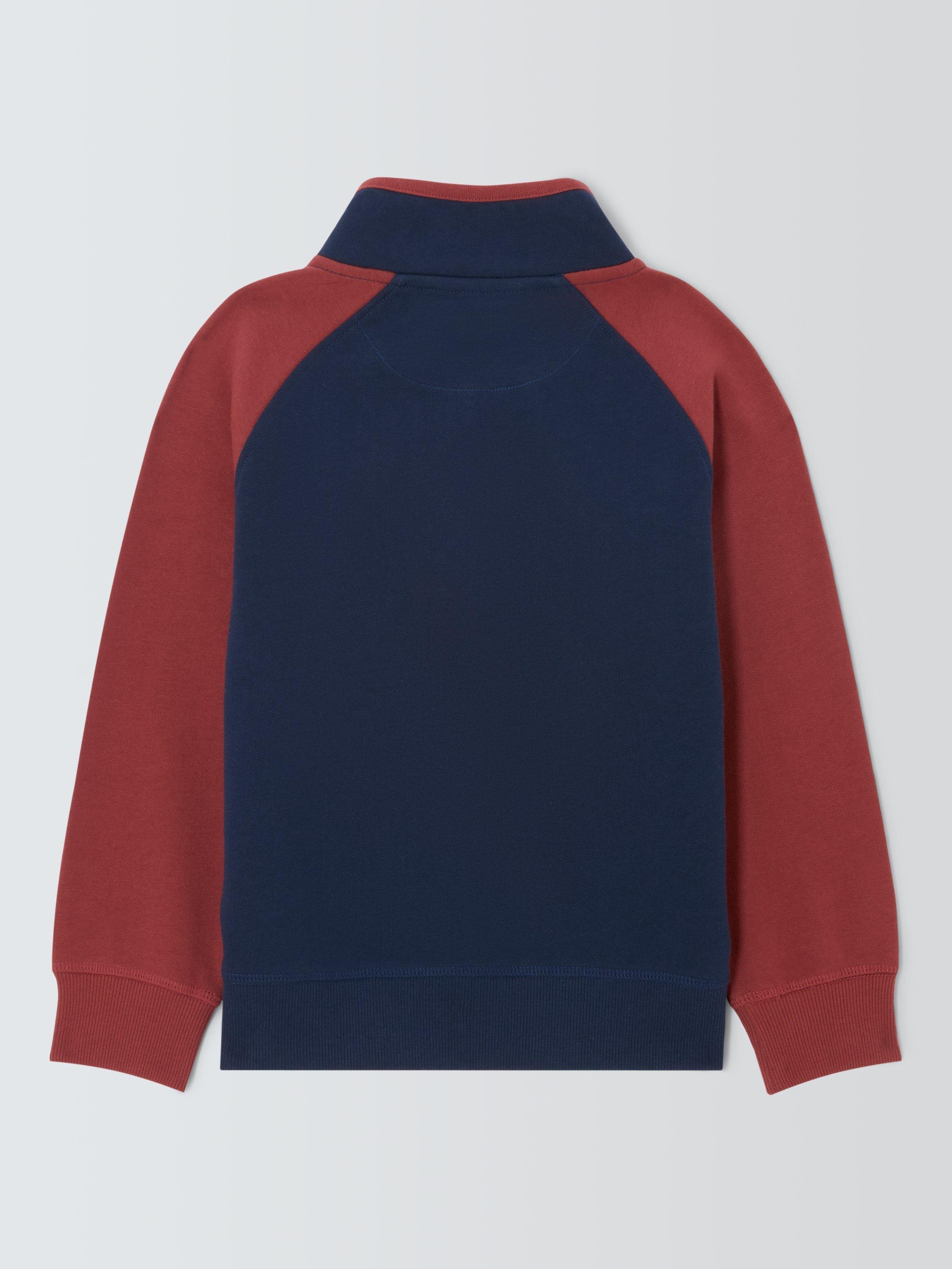 Product image 2 of 3, which shows John Lewis Kids' Space 1/2 Zip Sweater, Blue Navy, 3 years