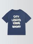 John Lewis Kids' Blue Graphic T-Shirt, Navy
