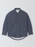 John Lewis Kids' Jersey Long Sleeve Overshirt, Navy