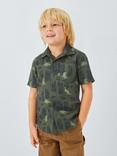 John Lewis Dinosaur City Short Sleeve Shirt, Thyme